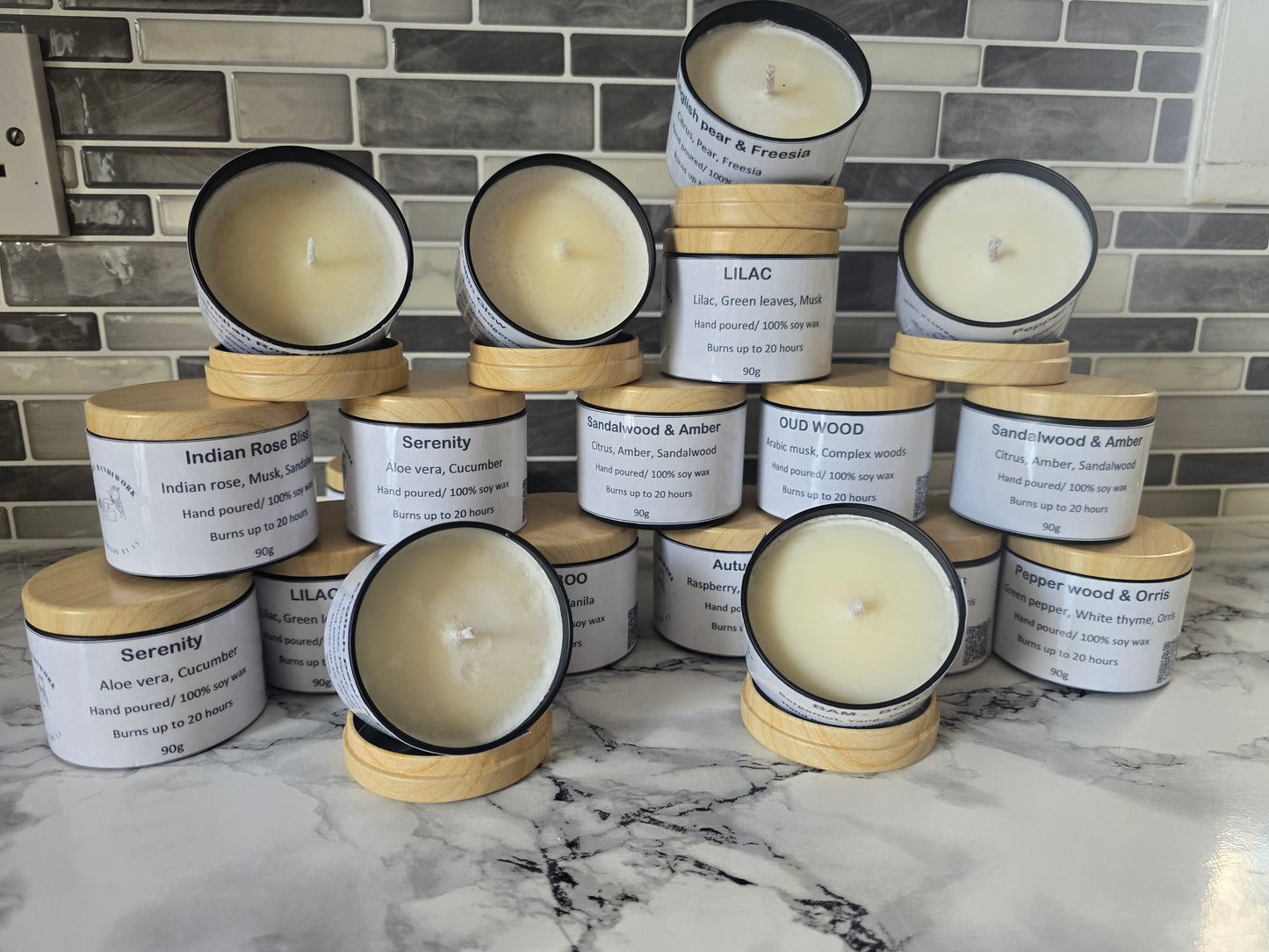 scented candles container 90g