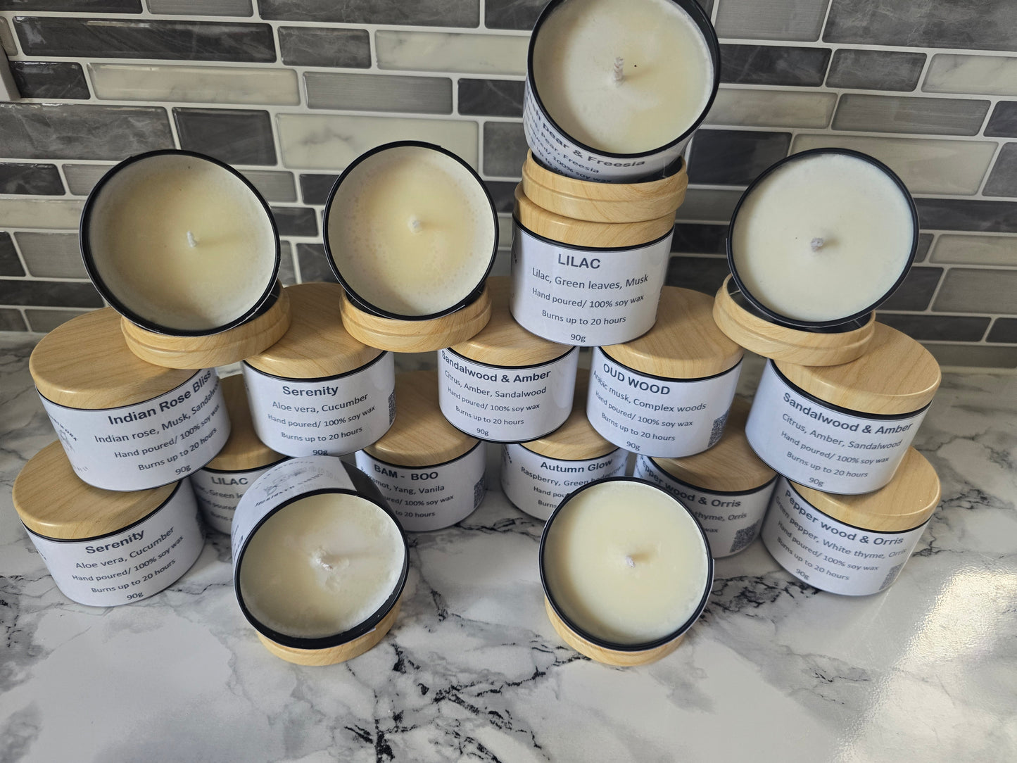 scented candles container 90g