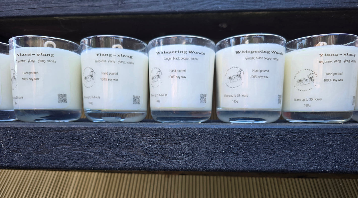 Handmade candles in glass 180g