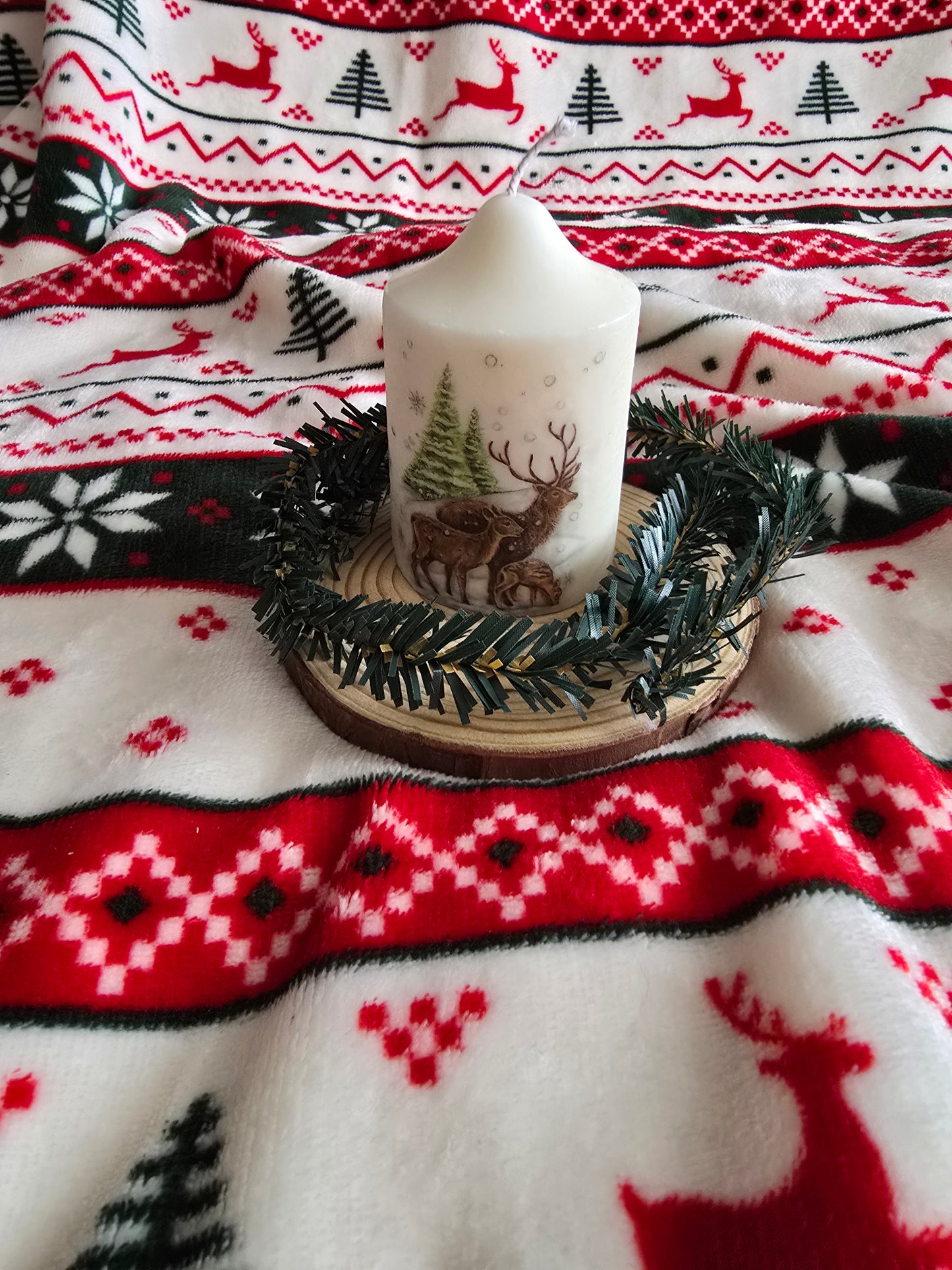 Decoupage Winter Candles