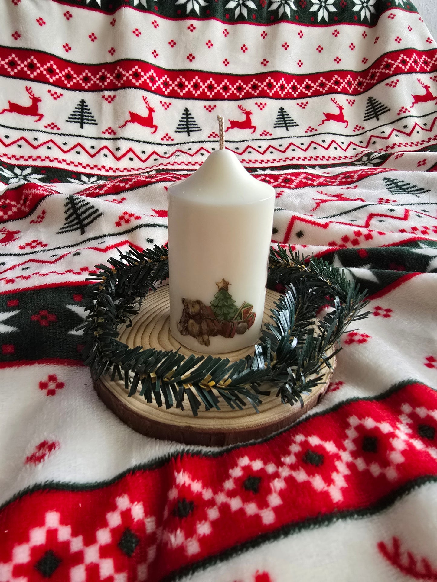 Decoupage Winter Candles